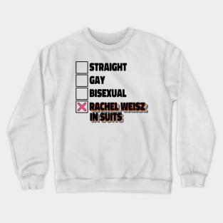 Straight Gay Bisexual Rachel Weisz In Suits Crewneck Sweatshirt